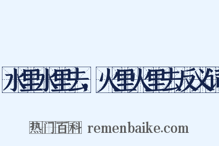 水里水里去，火里火里去反义词是什么意思的图片